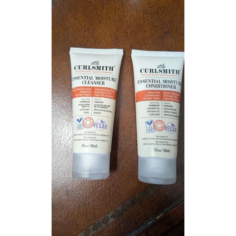 CURLSMITH Essential Moisture Cleanser Shampoo & Conditioner 3 Fl oz each